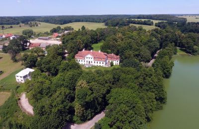 Dwór na sprzedaż Jaśkowo, Dwór w Jaśkowie, województwo warmińsko-mazurskie, Zdjęcie Drona