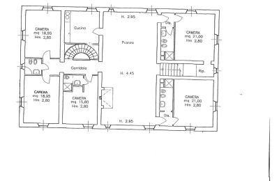 Wiejski dom na sprzedaż Arezzo, Toskania, RIF 2262 Grundriss Haupthaus 1 Stock