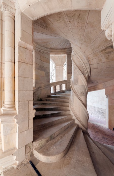 Schloss Chambord an der Loire: Wendeltreppe, Centre-Val de Loire